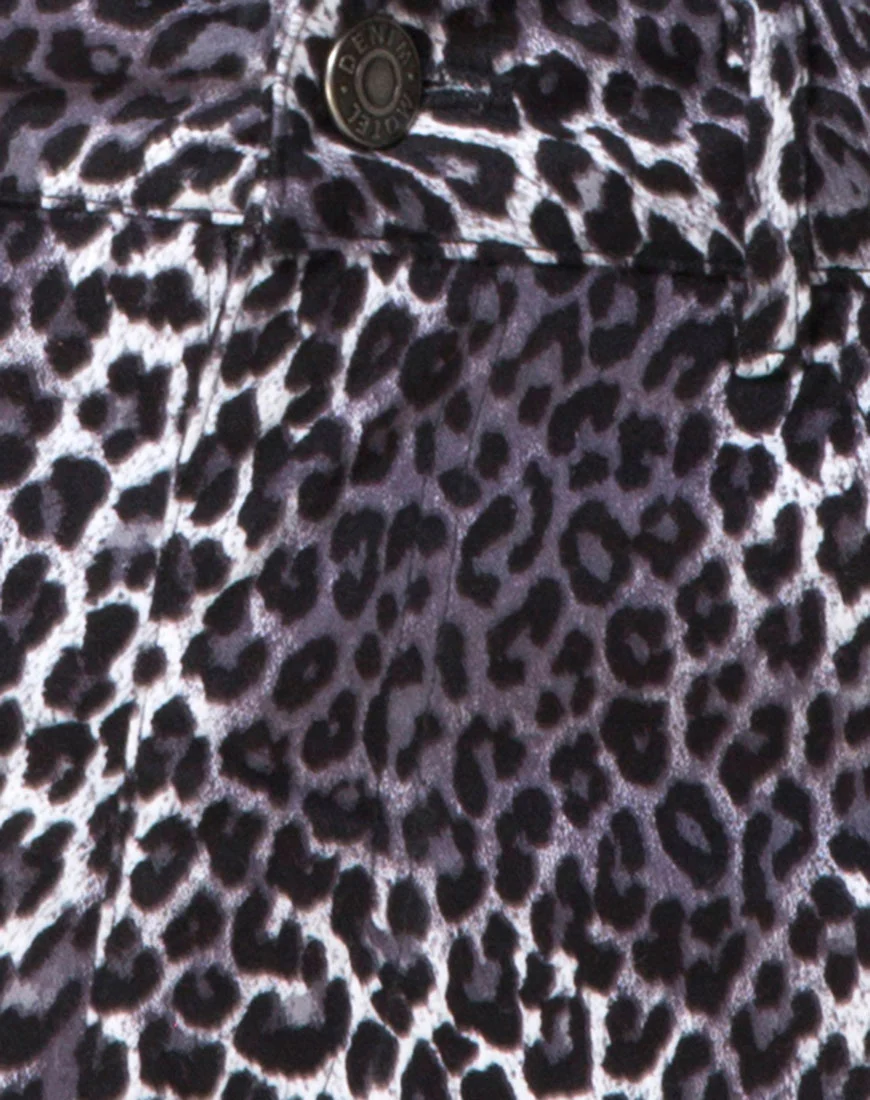 Broomy Skirt in Grey Rar Leopard Print - Image 5