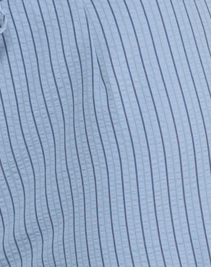 Bruna Cargo Trouser in Blue Stripe - Image 5