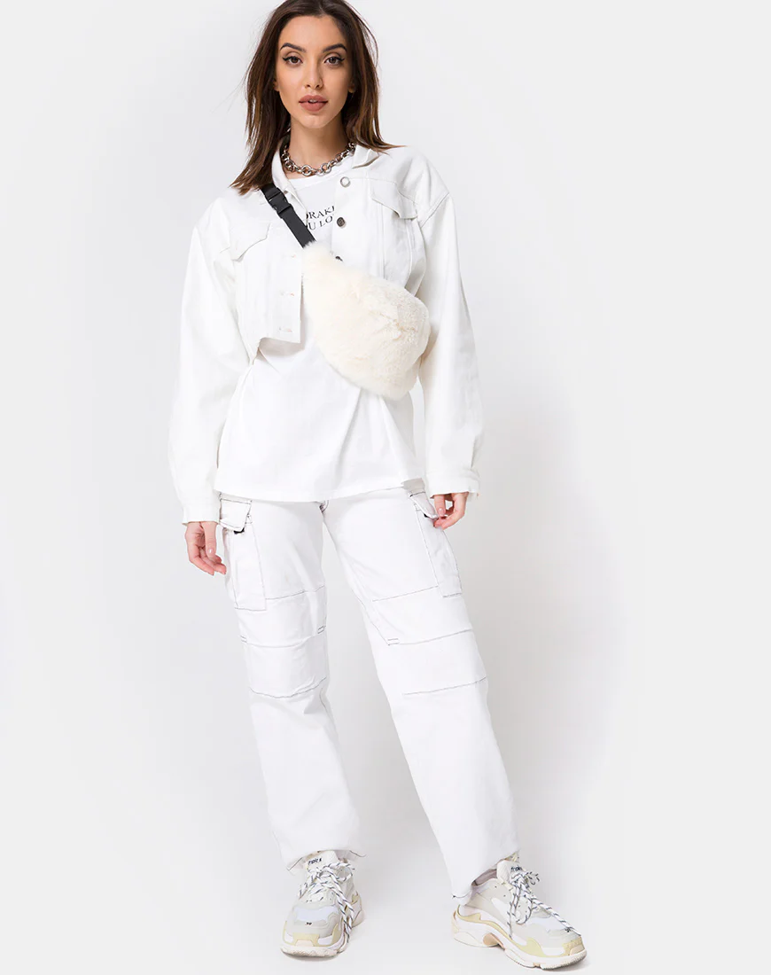 Bumbag in Fur White - Image 3