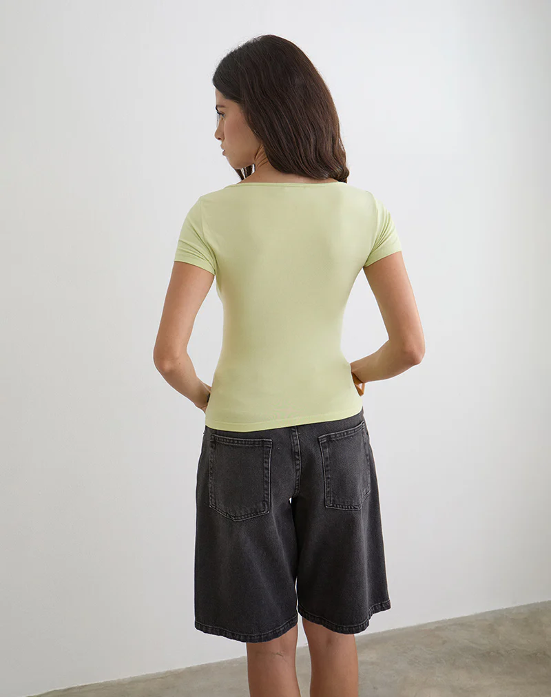 Bunga Flower Cut Out Top in Pistachio - Image 4