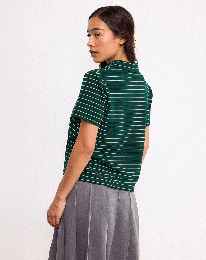 Bupolo Shirt in Bottle Green - Image 3