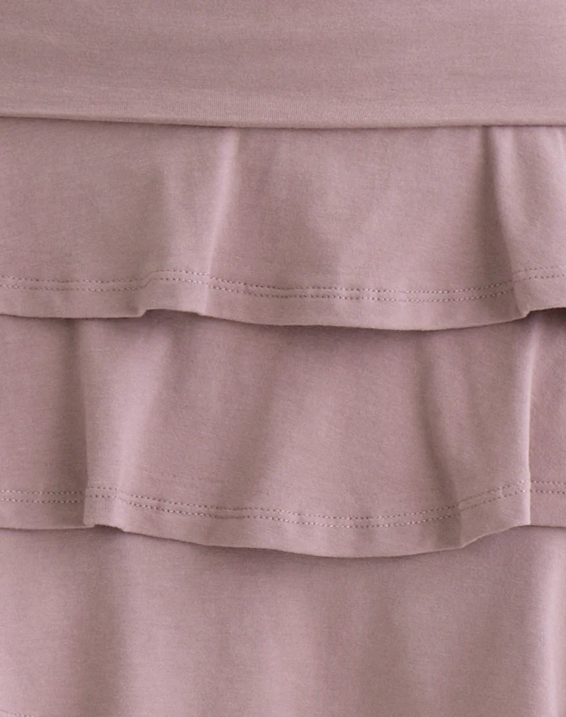 Calali Mini Skirt in Jersey Dusty Mauve - Image 6