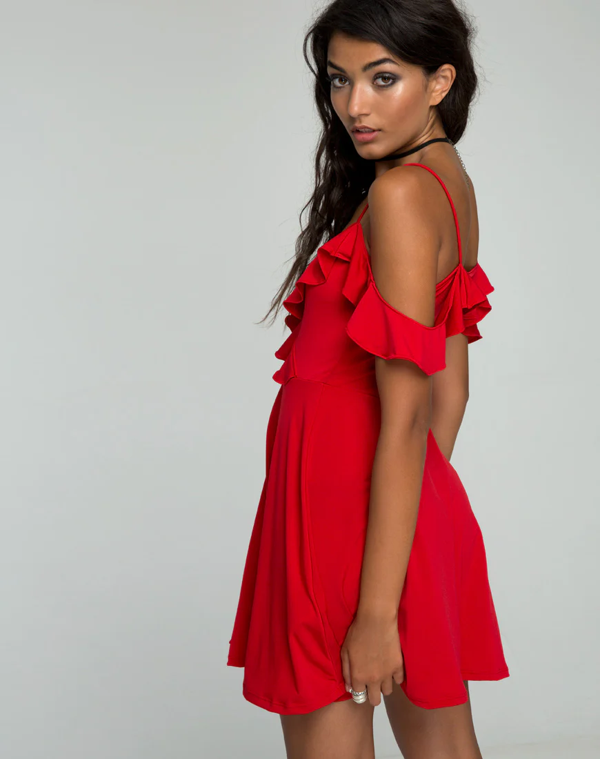Cannes Skater Dress in Heart Red - Image 2