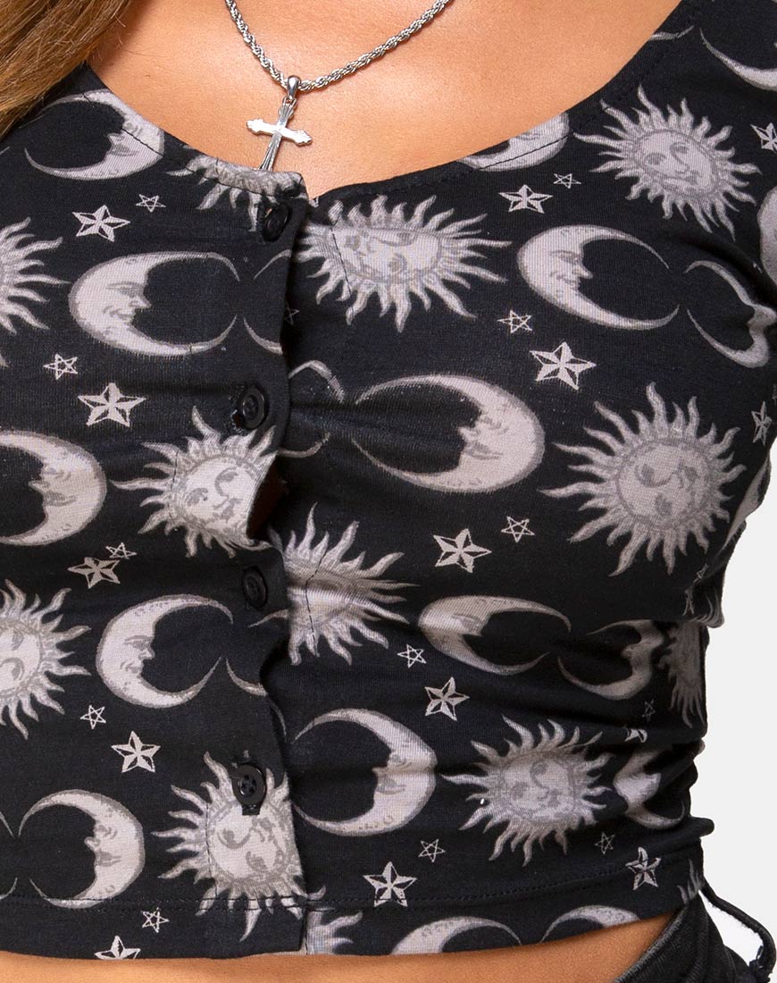 Carla Crop Top in Moonlight Black - Image 5