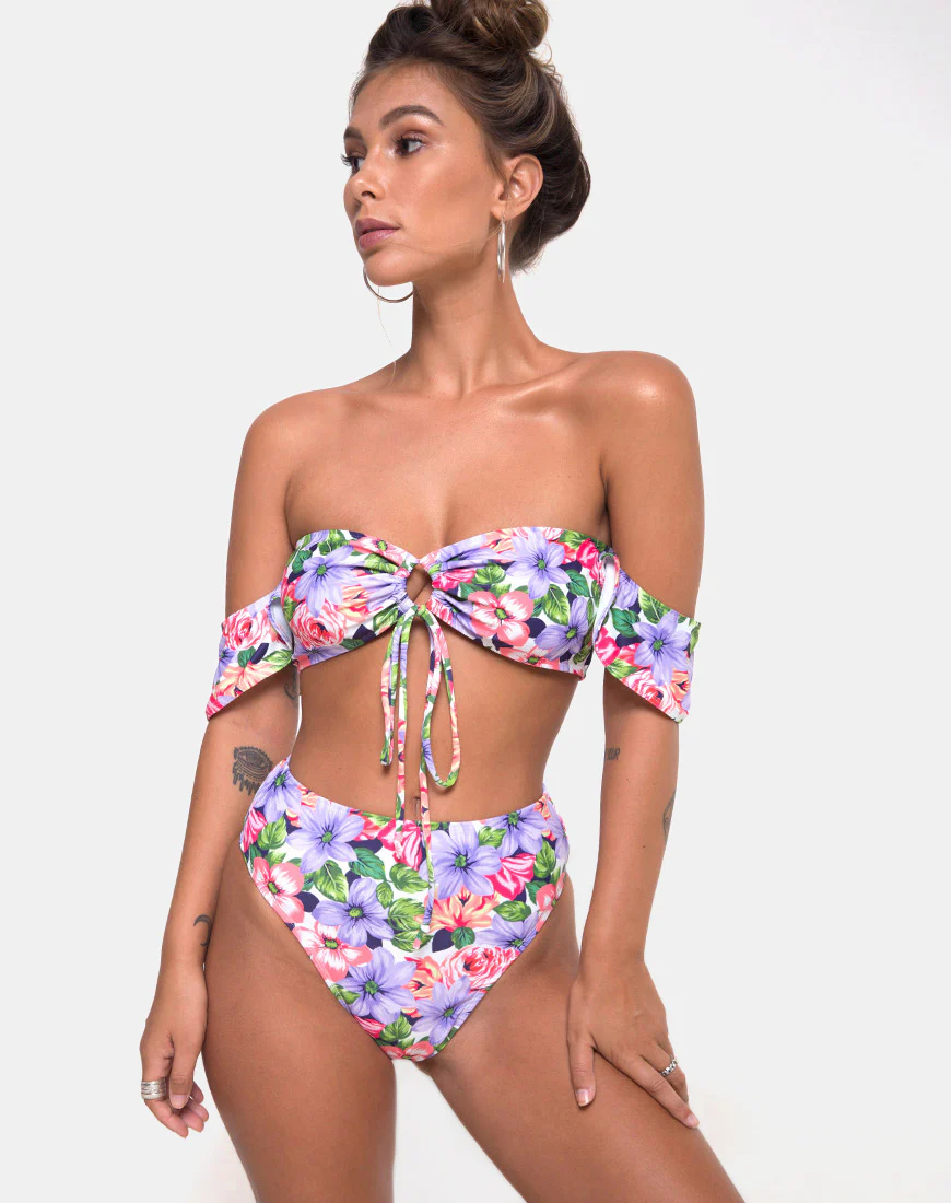 Carmella Bikini Bottom in Spring Fling - Image 3