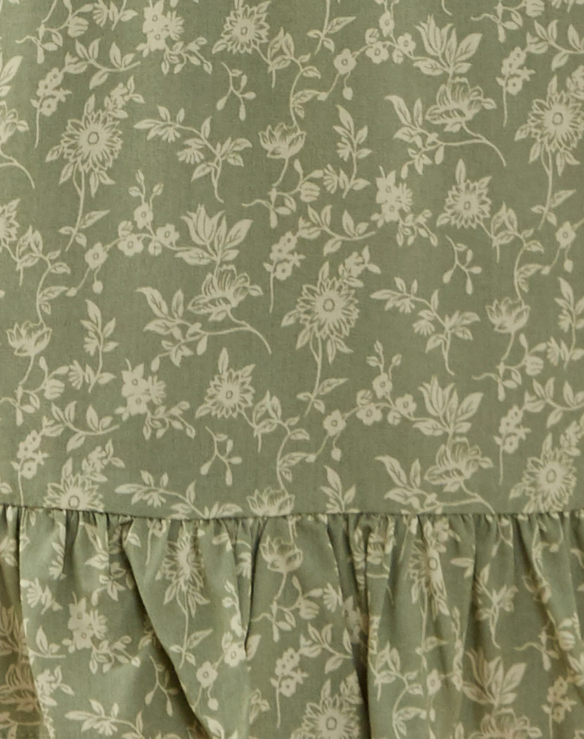 Carole Mini Dress in Ditsy Floral Green - Image 6