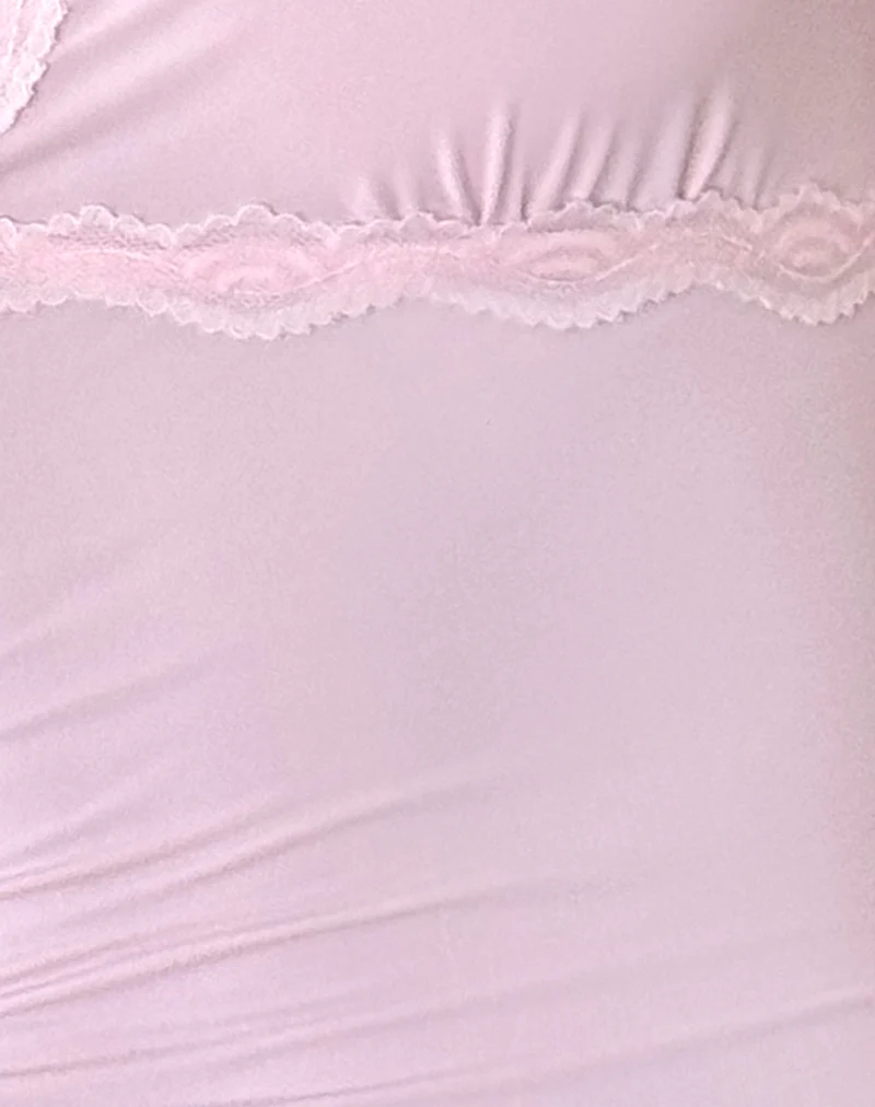 Carolina One Shoulder Top in Pink - Image 5