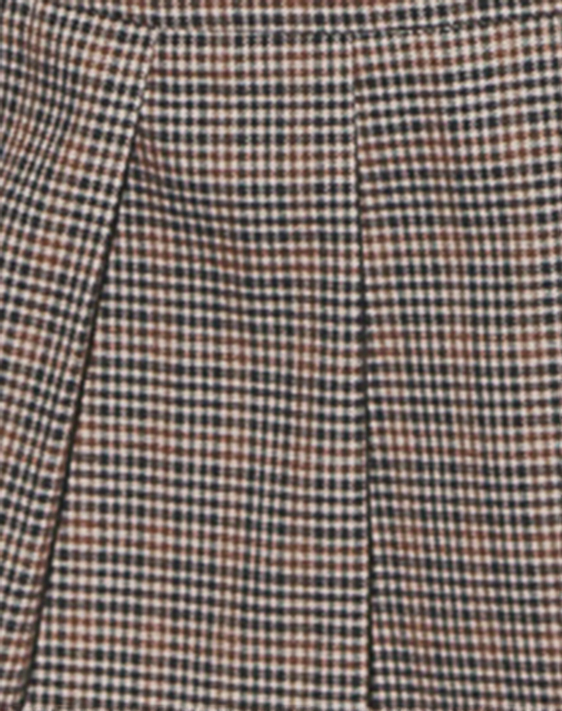Casini Pleated Micro Skirt in Micro Check Brown - Image 6