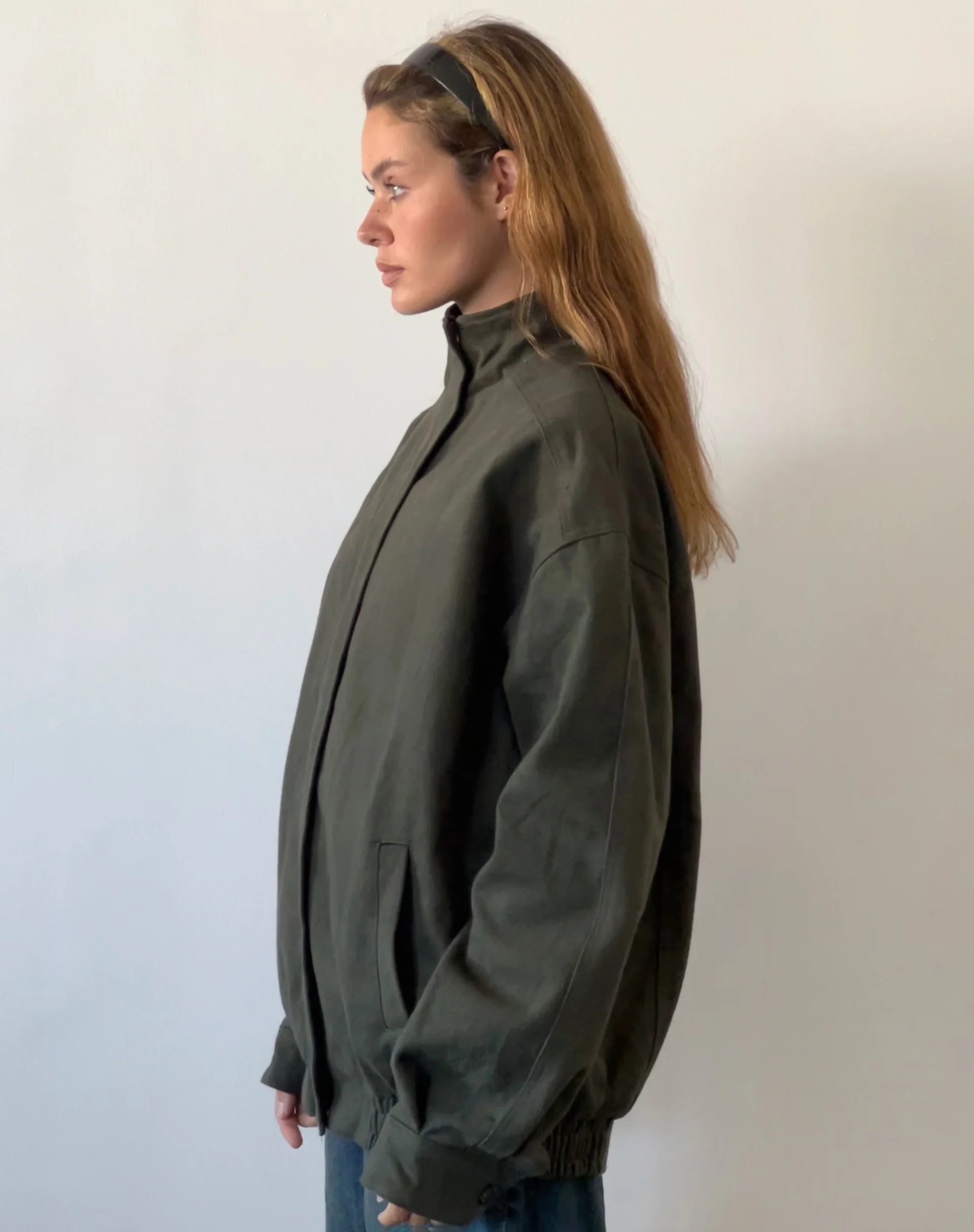 Cavine Bomber Jacket in Burnt Olive - Image 4