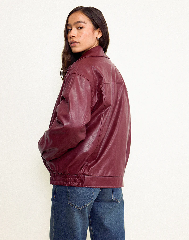 Cavita Jacket in Burgundy - Image 2