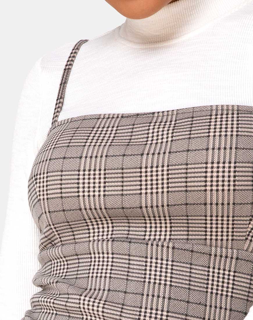 Cecile Dress in Check Grey - Image 5