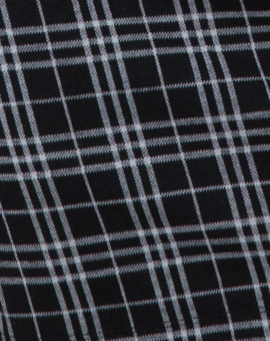 Cecile Slip Dress in Mono Plaid Black - Image 5