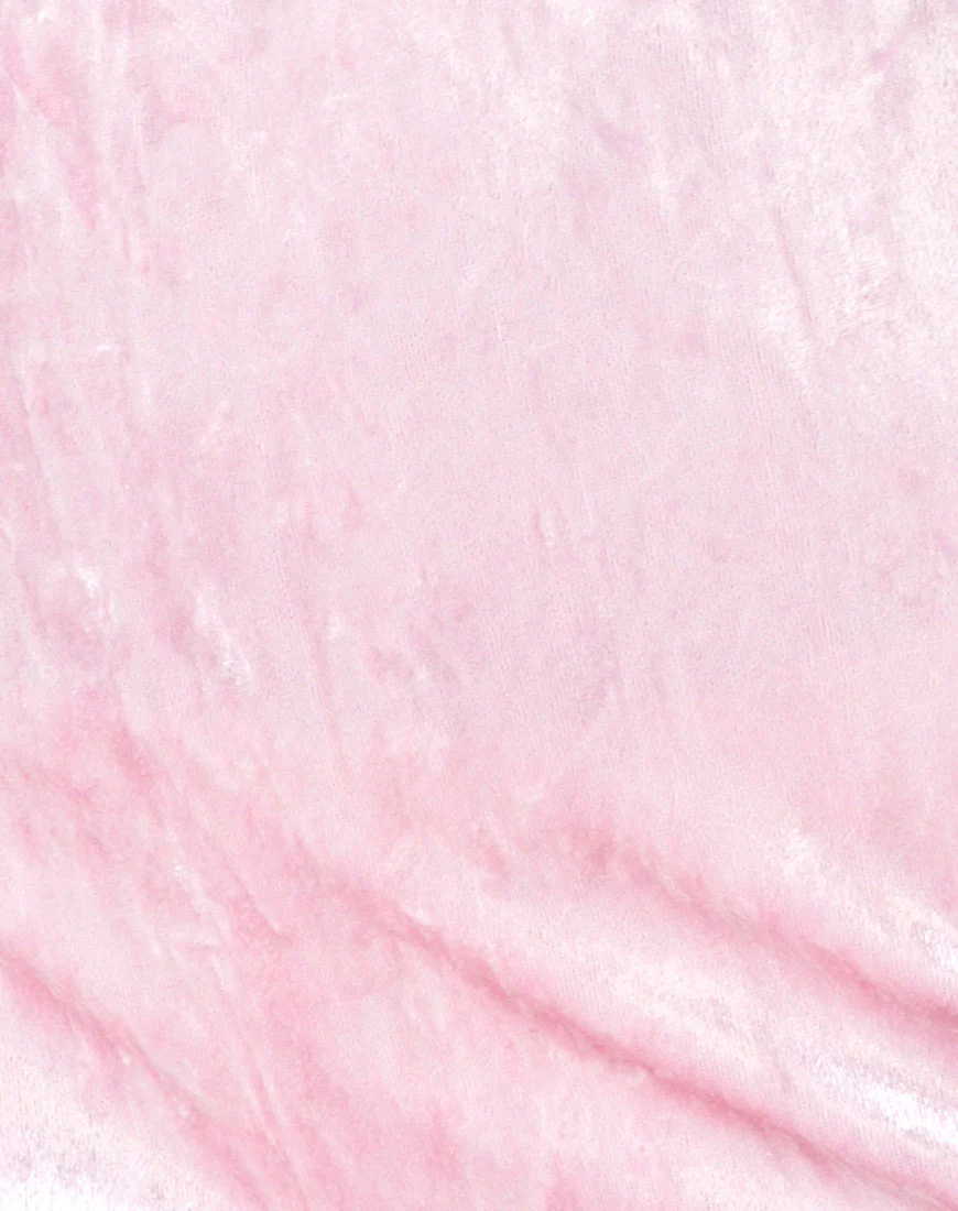 Cecilia Dress in Velvet Pink - Image 5