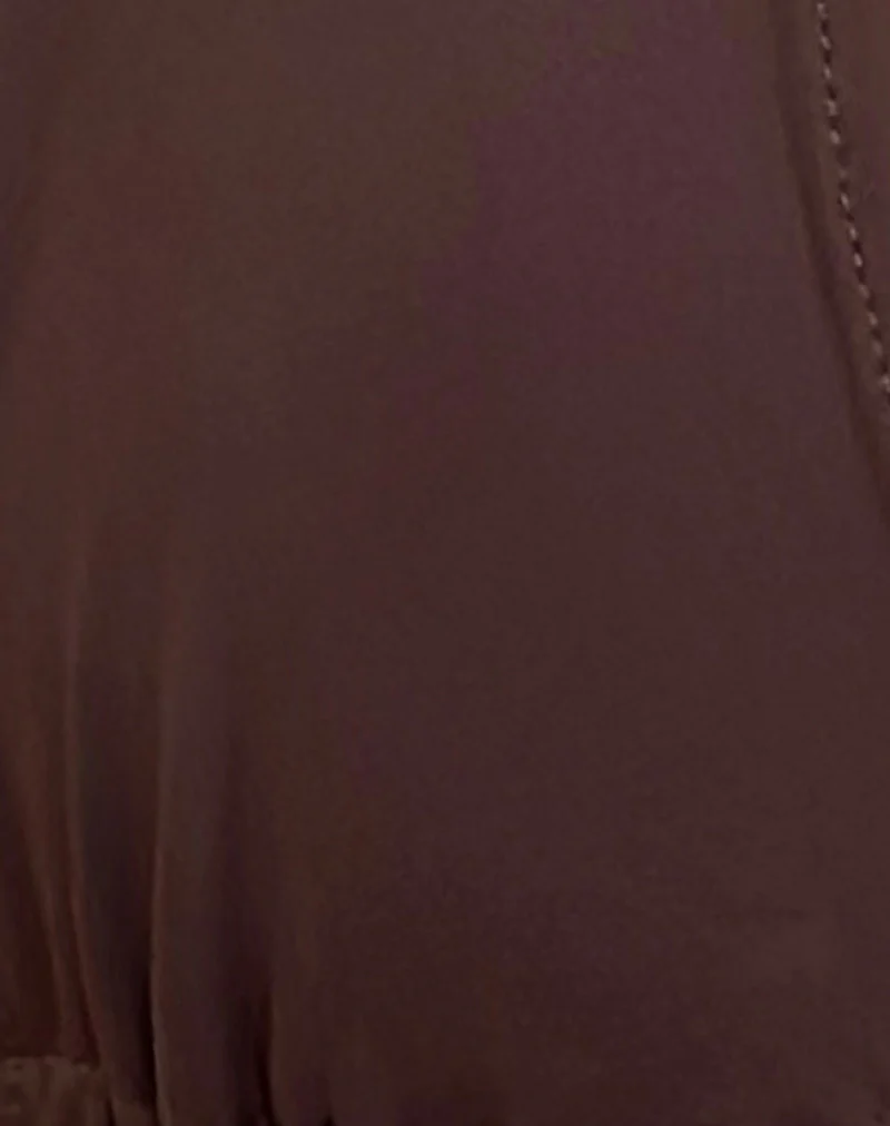 Cerry Bikini Top with Bead in Brown - Image 7