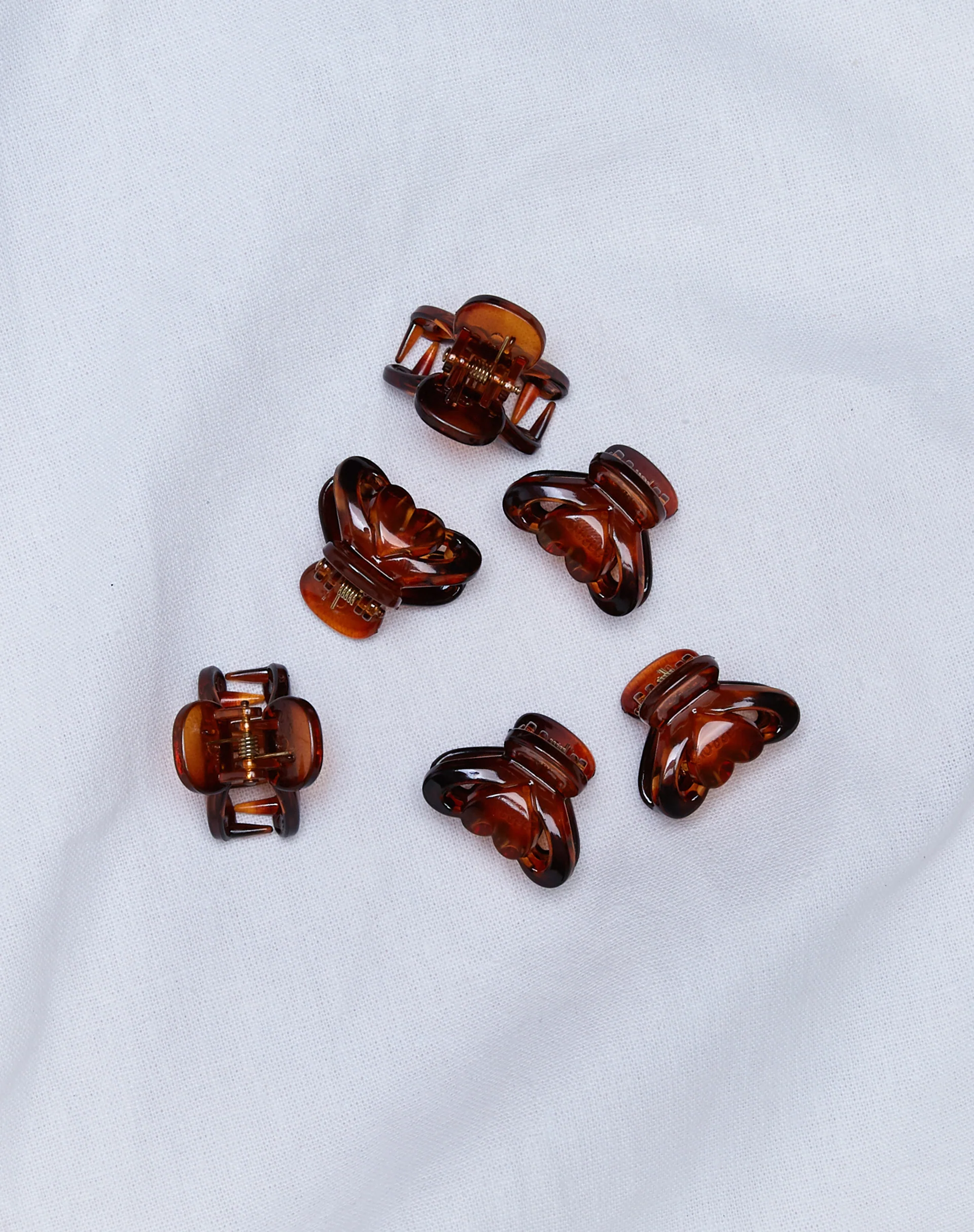 Chanis Mini Hair Claw Set of 6 Pieces in Tortoise - Image 2