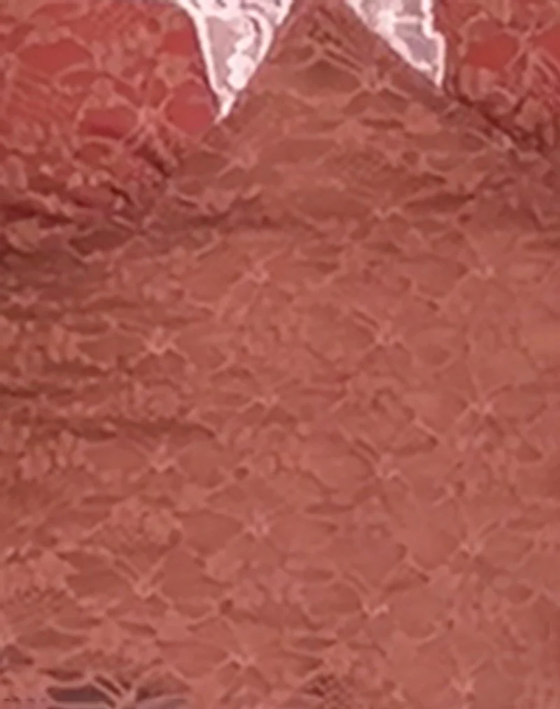 Chantal Long Sleeve Lace Top in Withered Rose - Image 5