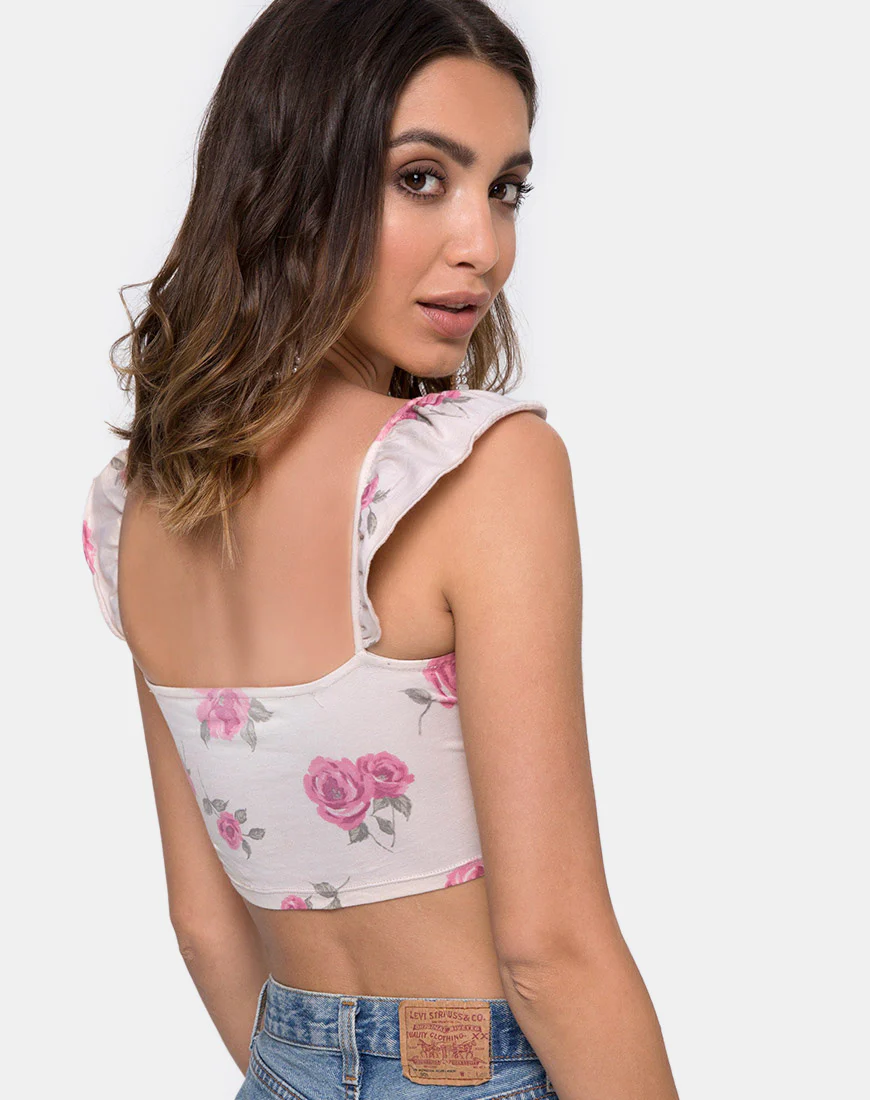 Chapslee Crop Top in Rose Blossom - Image 2