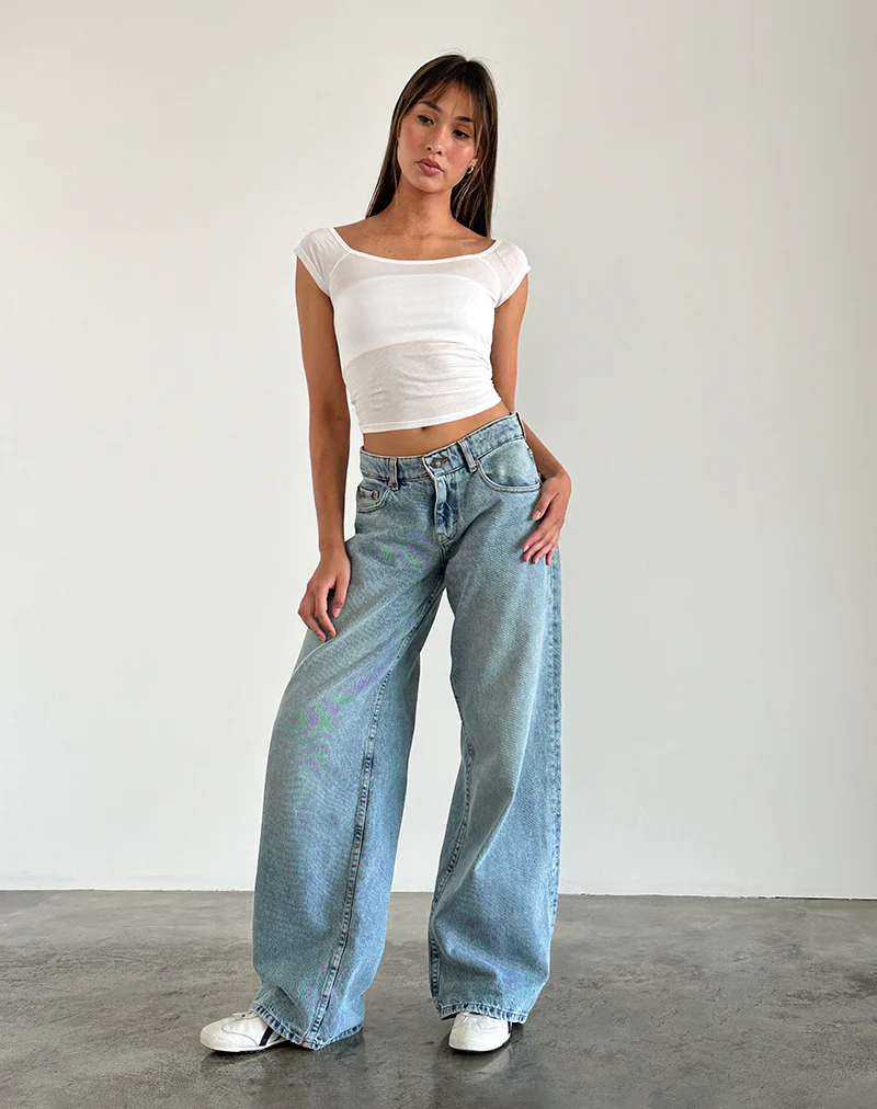 Charya Off The Shoulder Top in Off White - Image 2