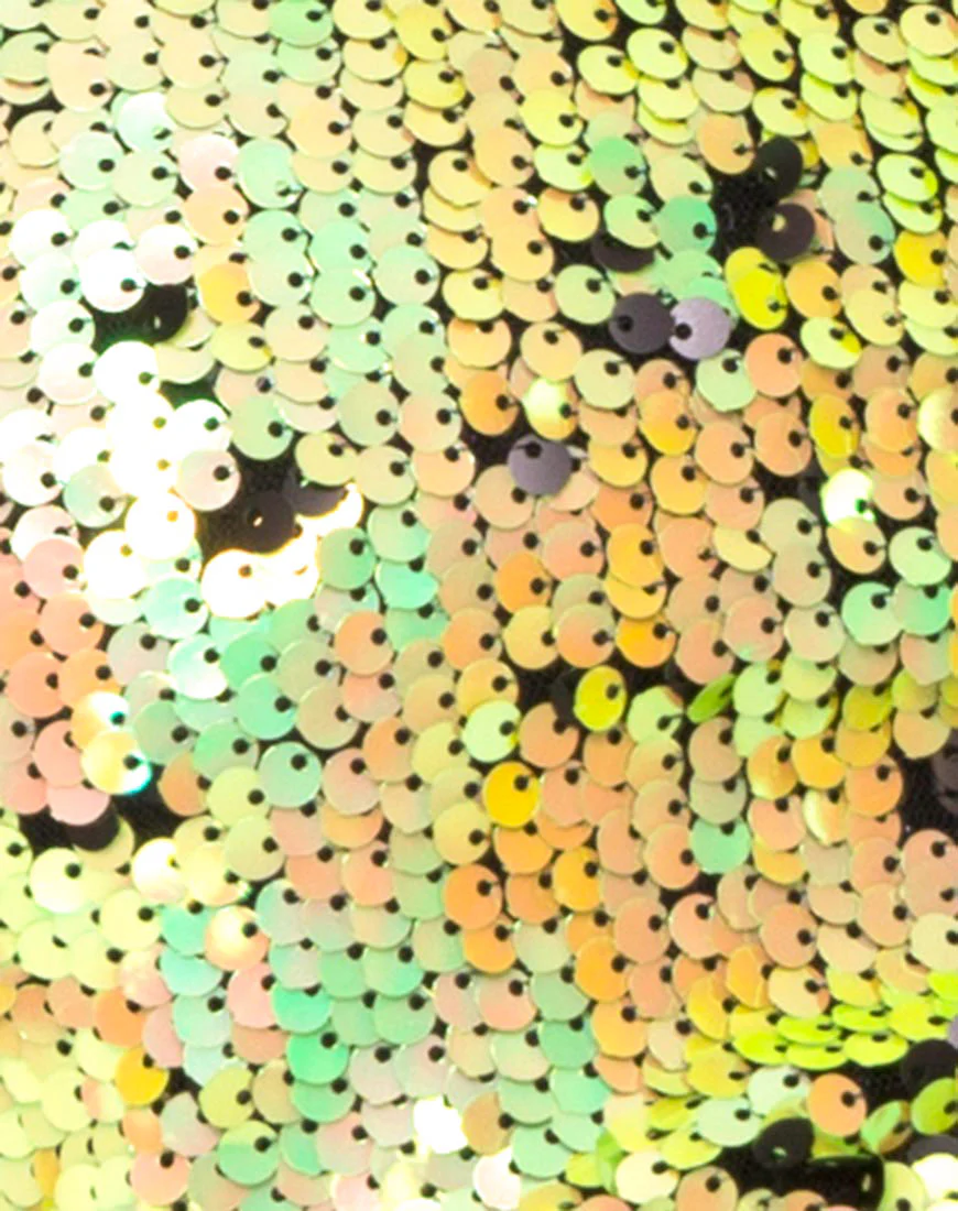 Cheri Split Skirt in Citrus Black Sequin - Image 5