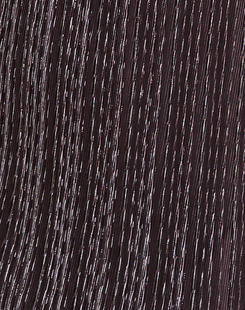 Cheria Mini Dress in Shimmer Plisse Brown - Image 6
