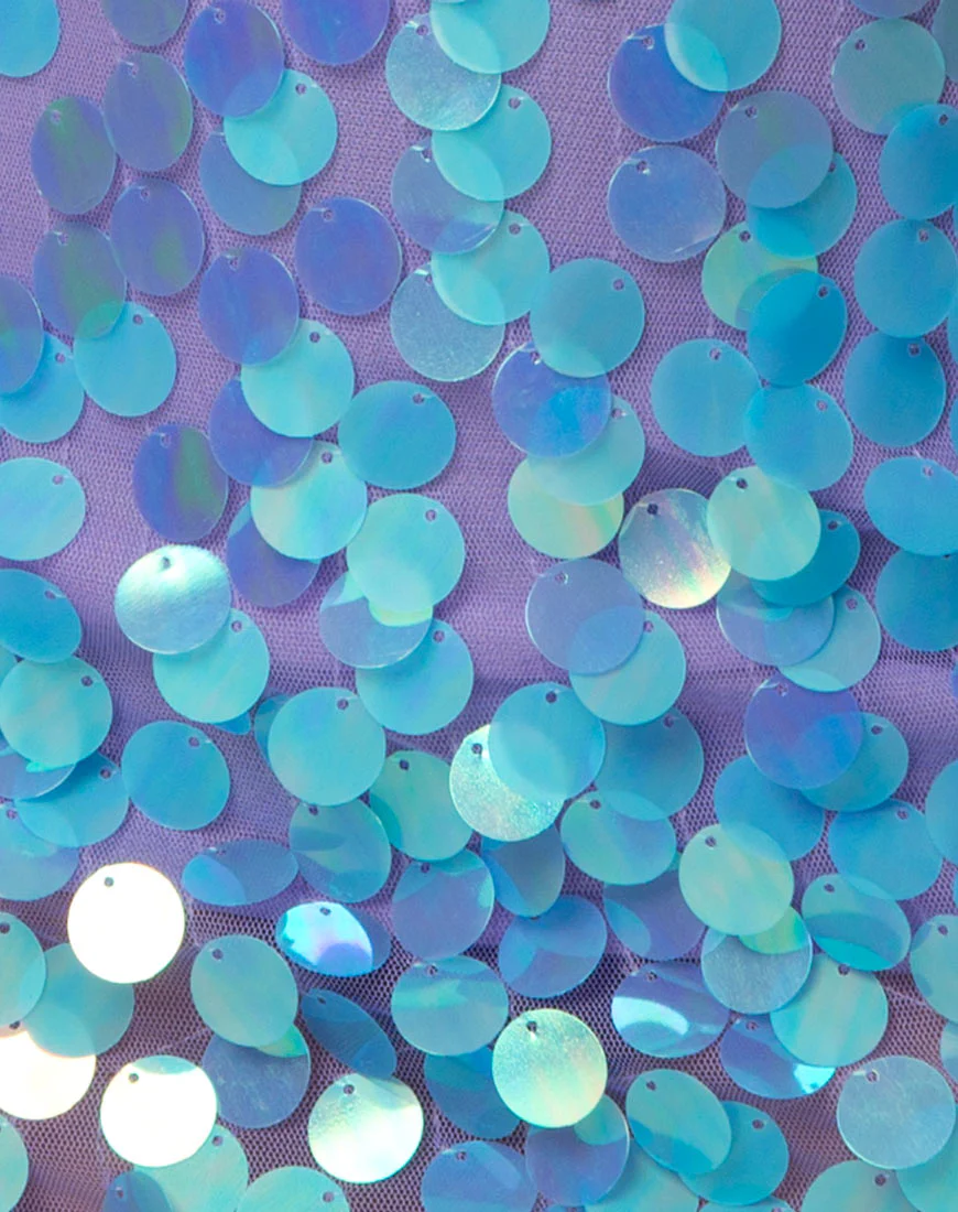Cherry Tube Skirt in Mermaid Disc Sequin - Image 5