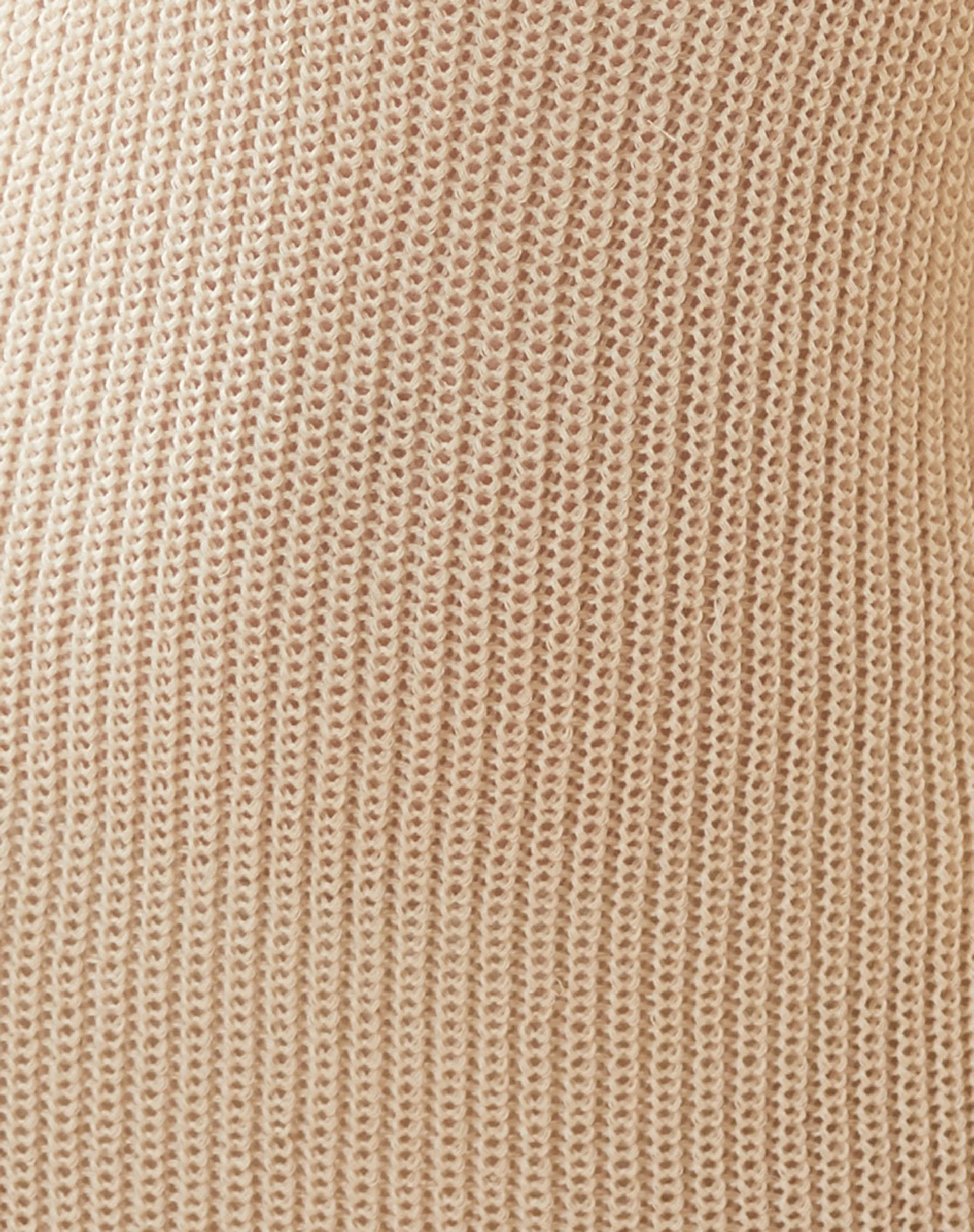 Chiara Knitted Mini Dress in Neutral - Image 7
