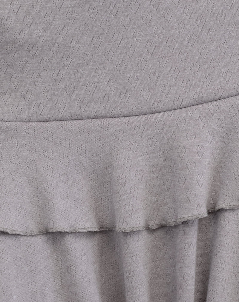 Chile Mini Skirt in Pointelle Brown - Image 5