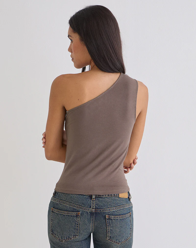 Chivago Cross Lace Up Top in Coffee Quartz - Image 3
