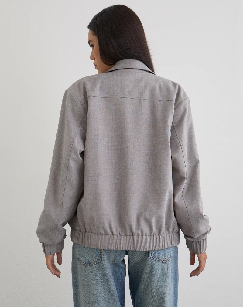 Cindari Collared Jacket in Grey - Image 5