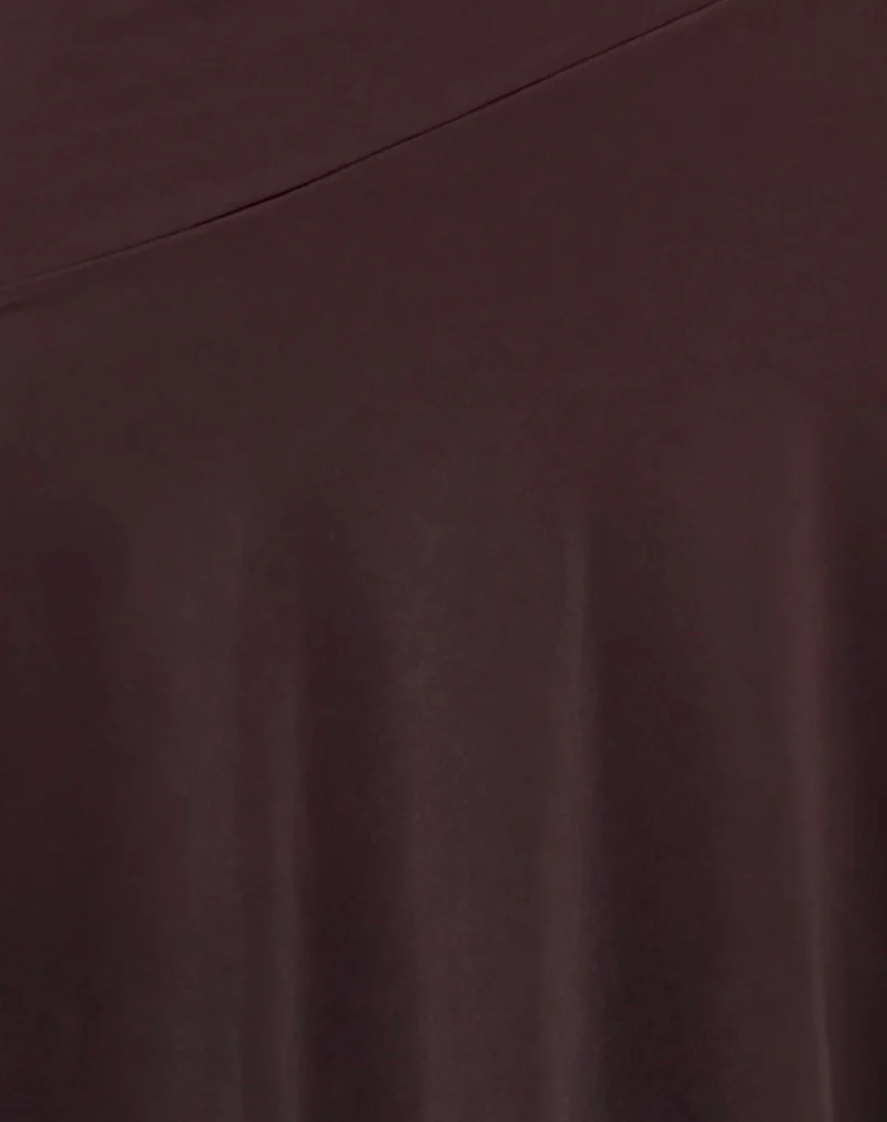 Cinta Low Rise Midi Skirt in Chocolate - Image 6