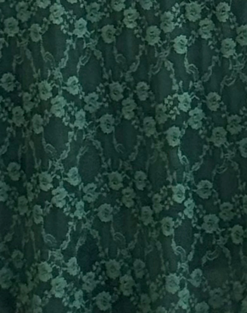 Cinta Midi Skirt in Sage Canina Rose Lace - Image 5