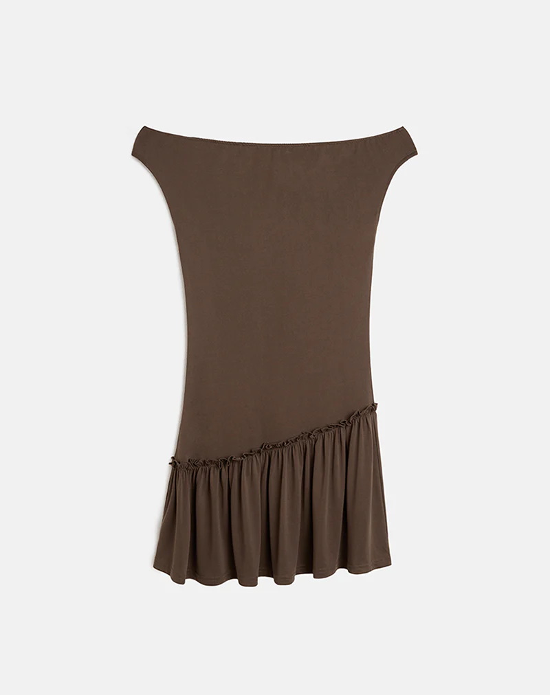 Ciro Mini Dress in Chocolate - Image 2