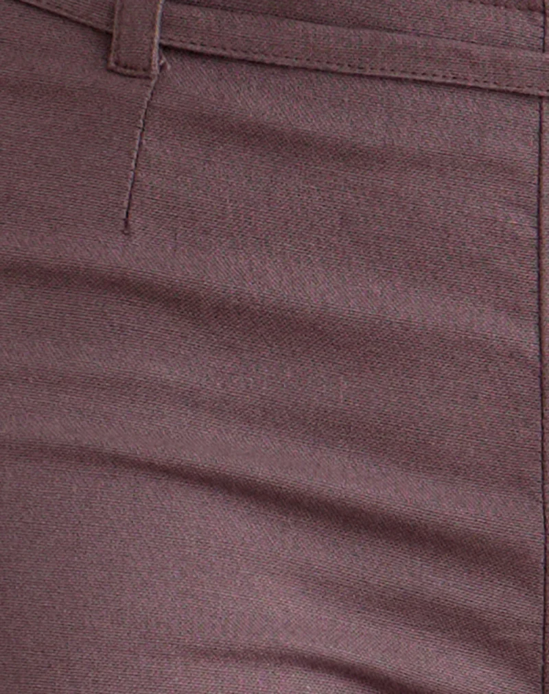 Cisaw Trouser in Linen Deep Taupe Brown - Image 6