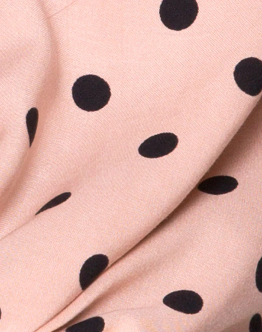 Citra Top in New Polka Nude Black - Image 5