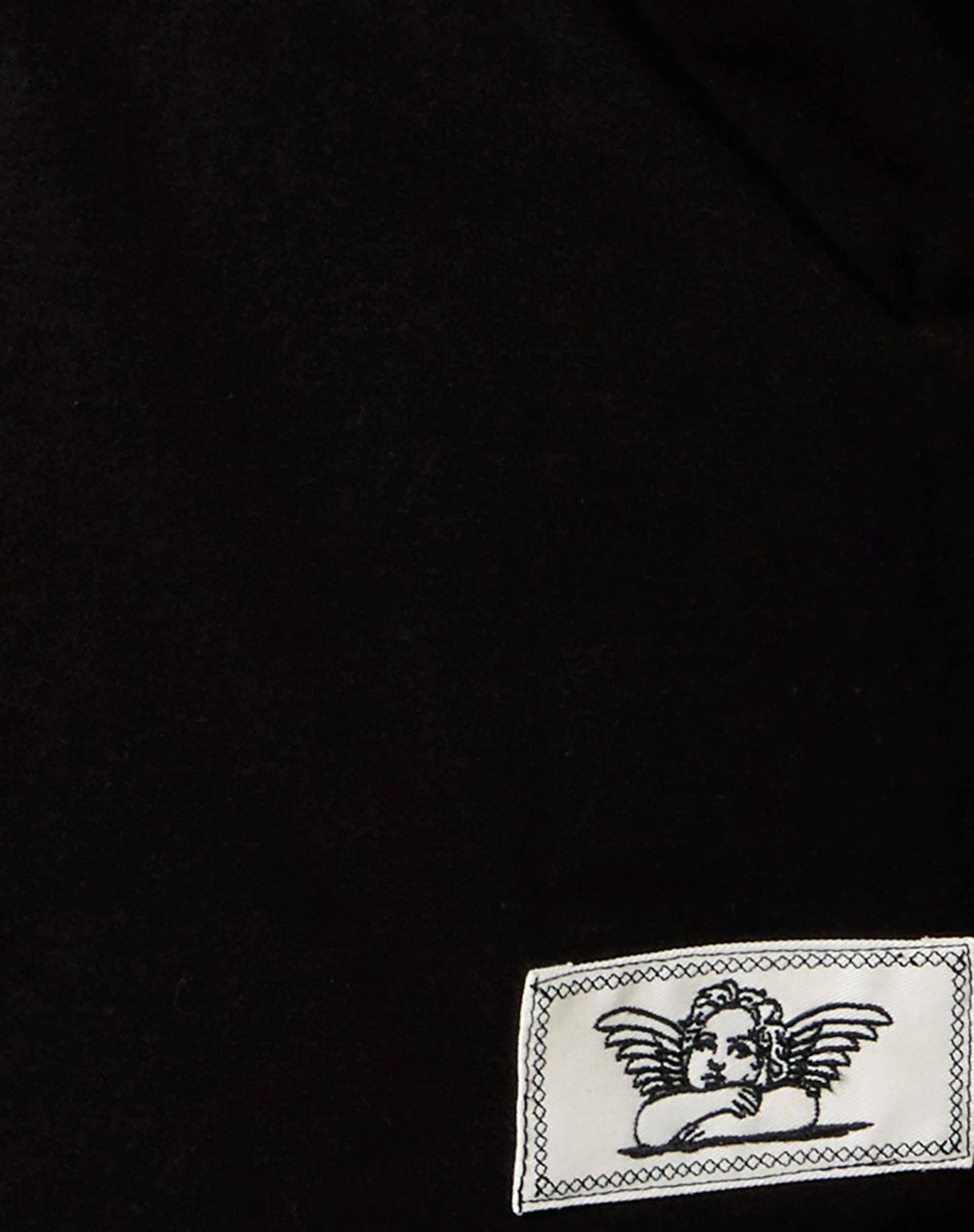Cocoon Tee in Black Angelo Label Embro - Image 5