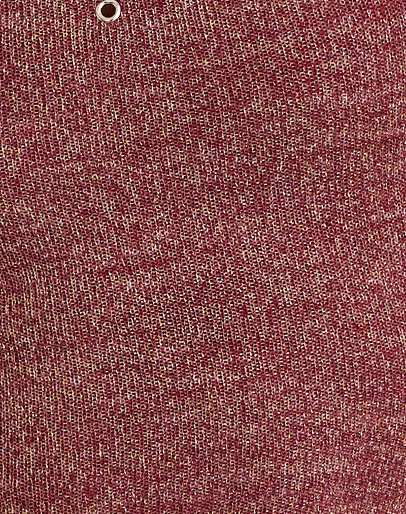 Codiya Stud Mini Dress in Red Shimmer - Image 7