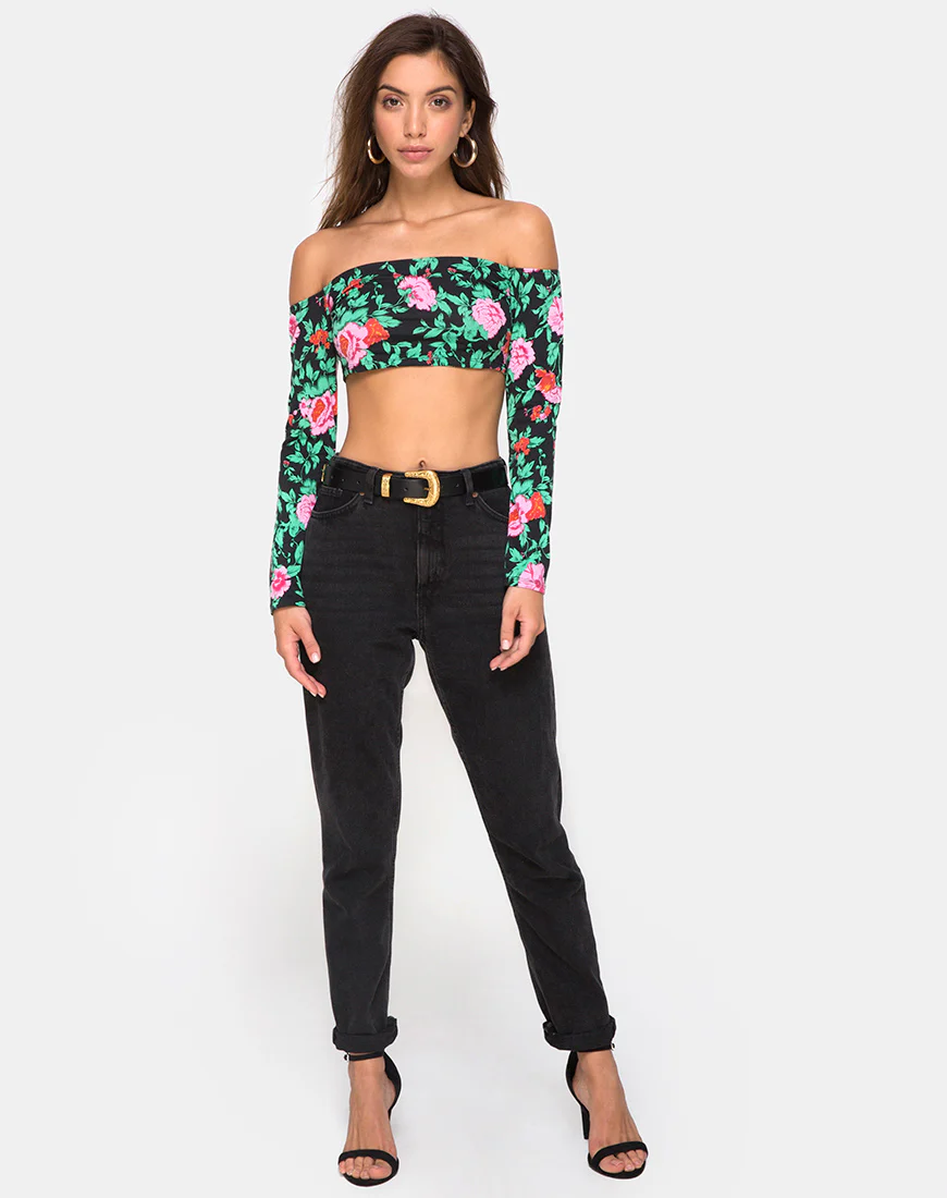 Coga Crop Top in Flower Fling - Image 3