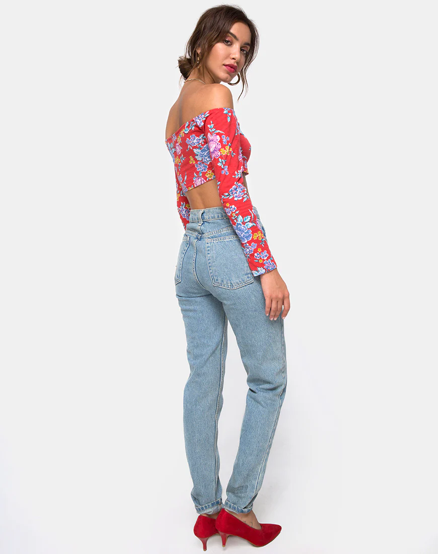 Coga Crop Top in Vintage Fleur - Image 4