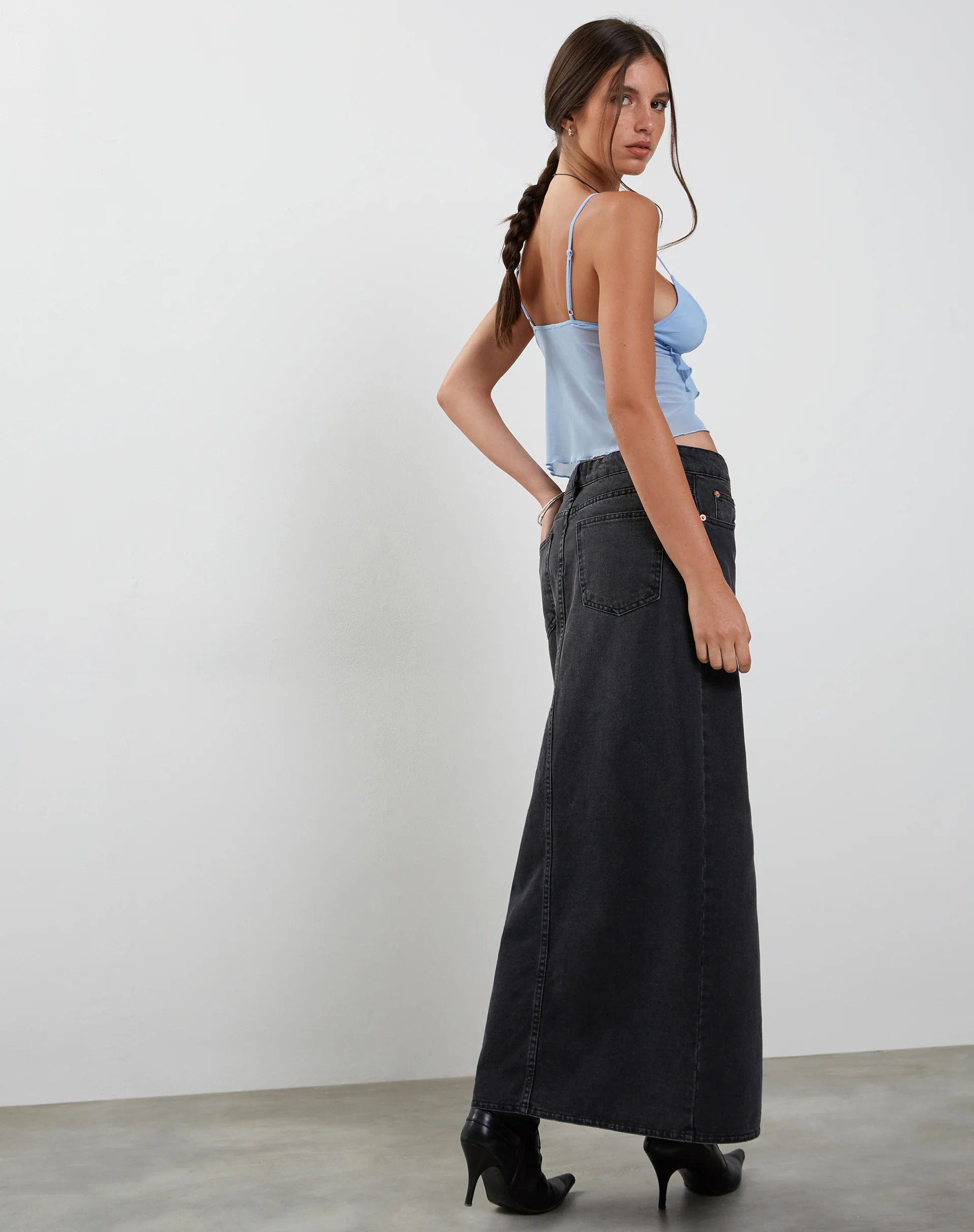 Cojira Mesh Butterfly Top in Baby Blue - Image 4