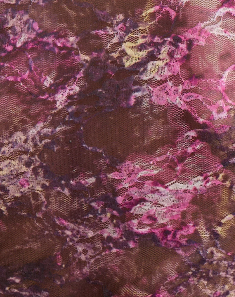 Copriva Top in Abstract Rose Pink and Plum - Image 5