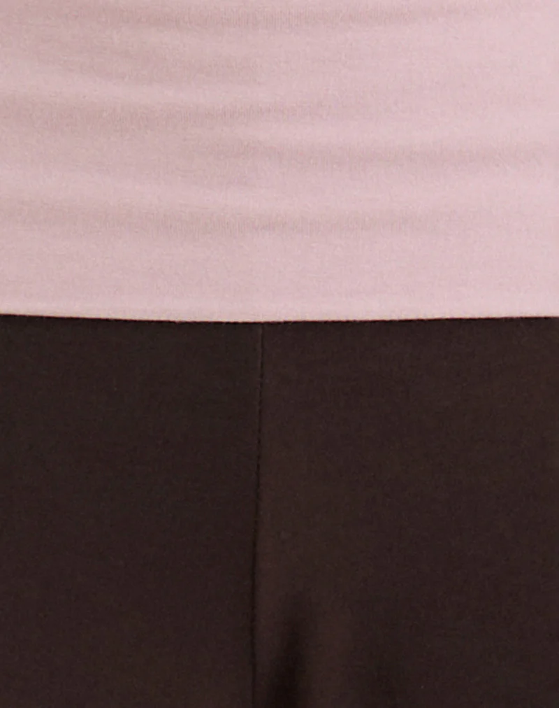 Coreta Foldover Trouser in Bitter Chocolate and Light Lilac - Image 5