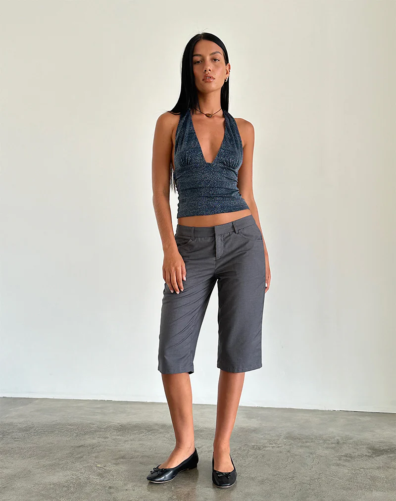 Cosimo Halterneck Top in Midnight Shimmer - Image 2