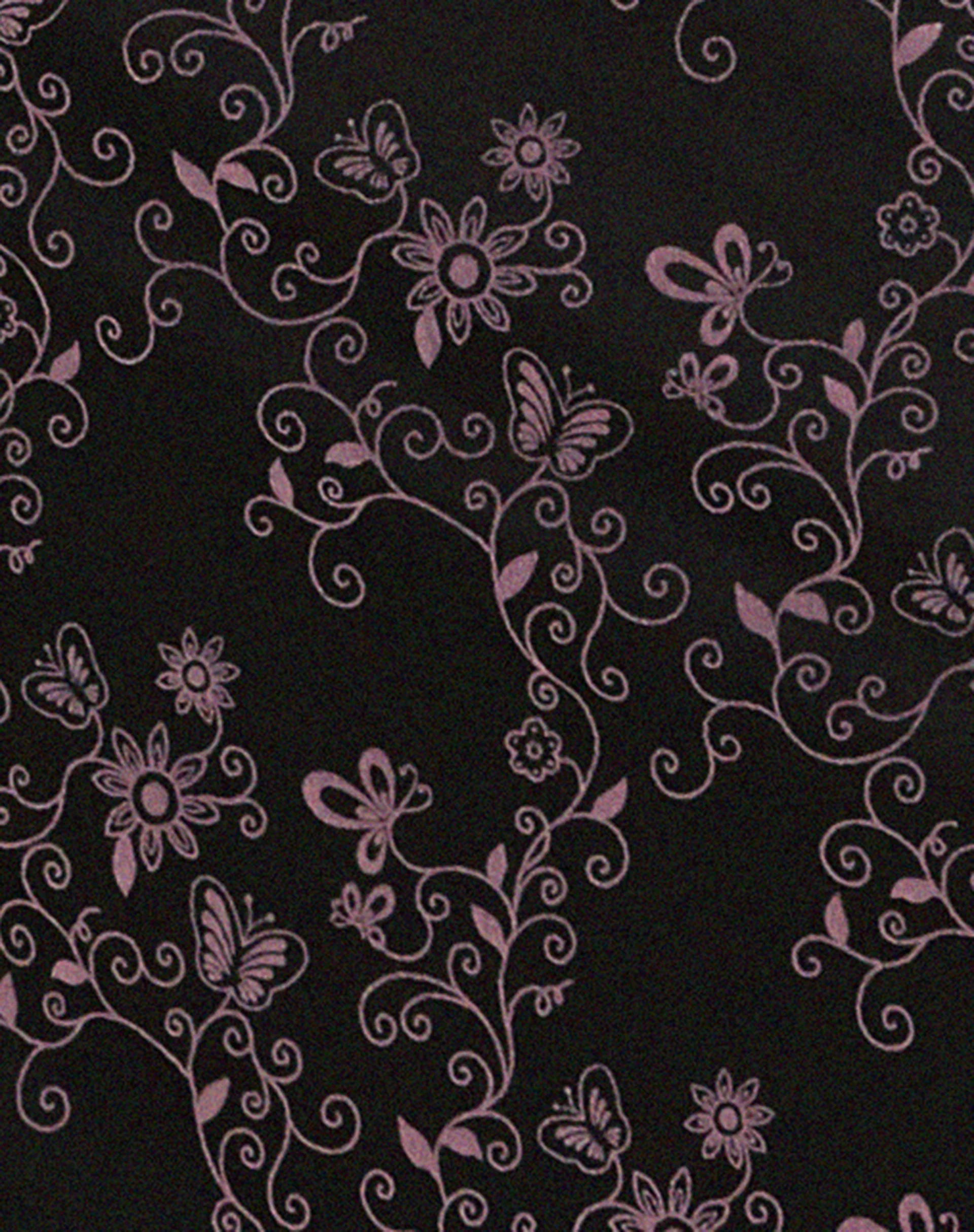 Cotina Midi Dress in Butterfly Vine Flock Black and Pink - Image 6