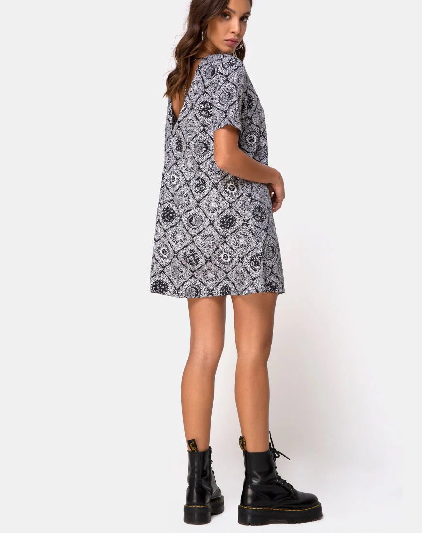 Crosena Dress in Astrology Black - Image 4