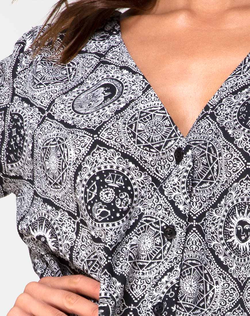 Crosena Dress in Astrology Black - Image 5
