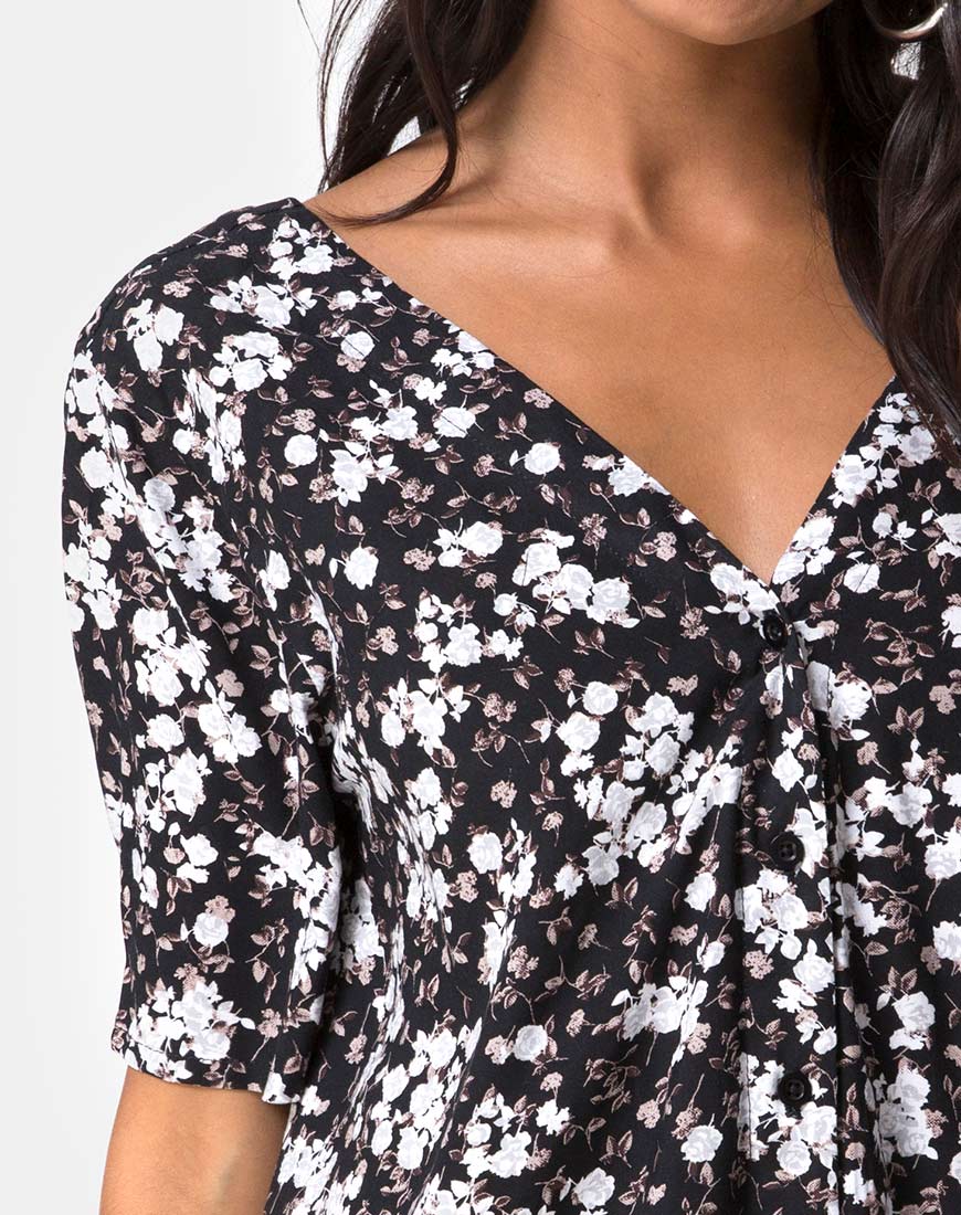 Crosena Swing Dress in Dark Wild Flower - Image 5