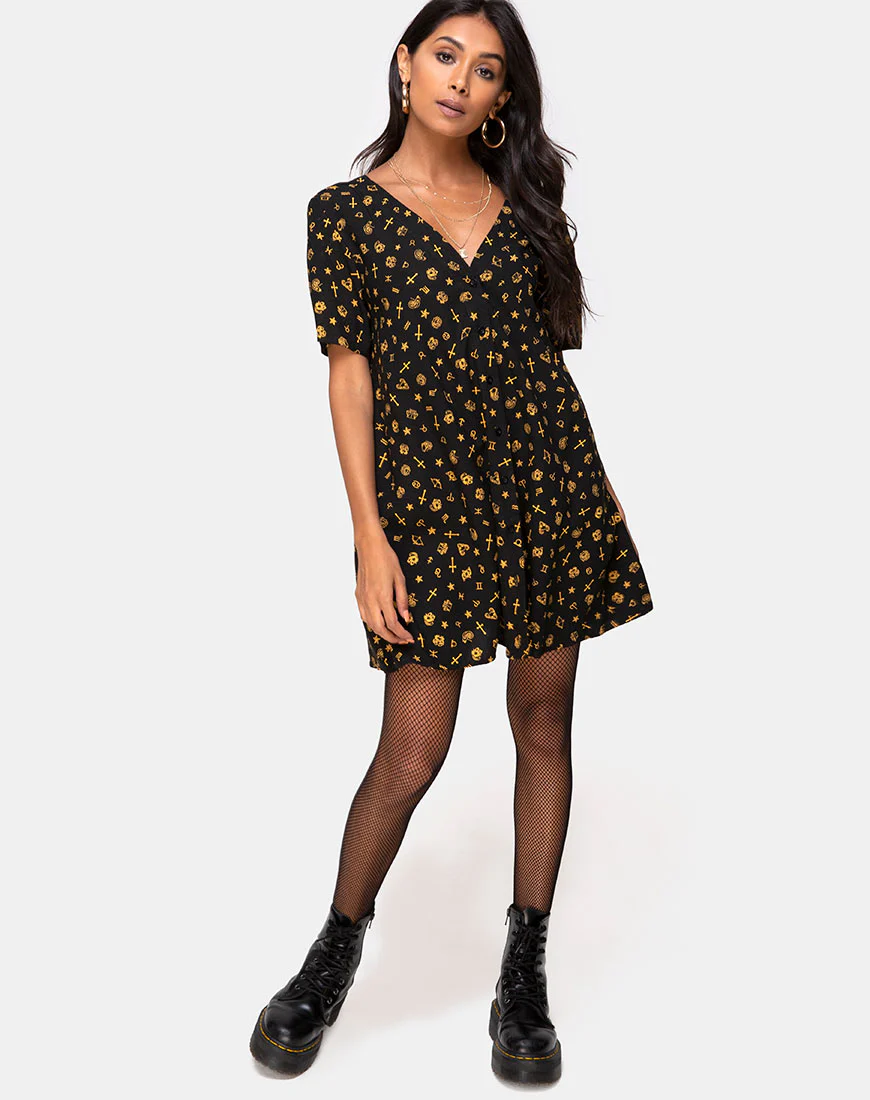 Crosena Swing Dress in Mini Astro Black - Image 3