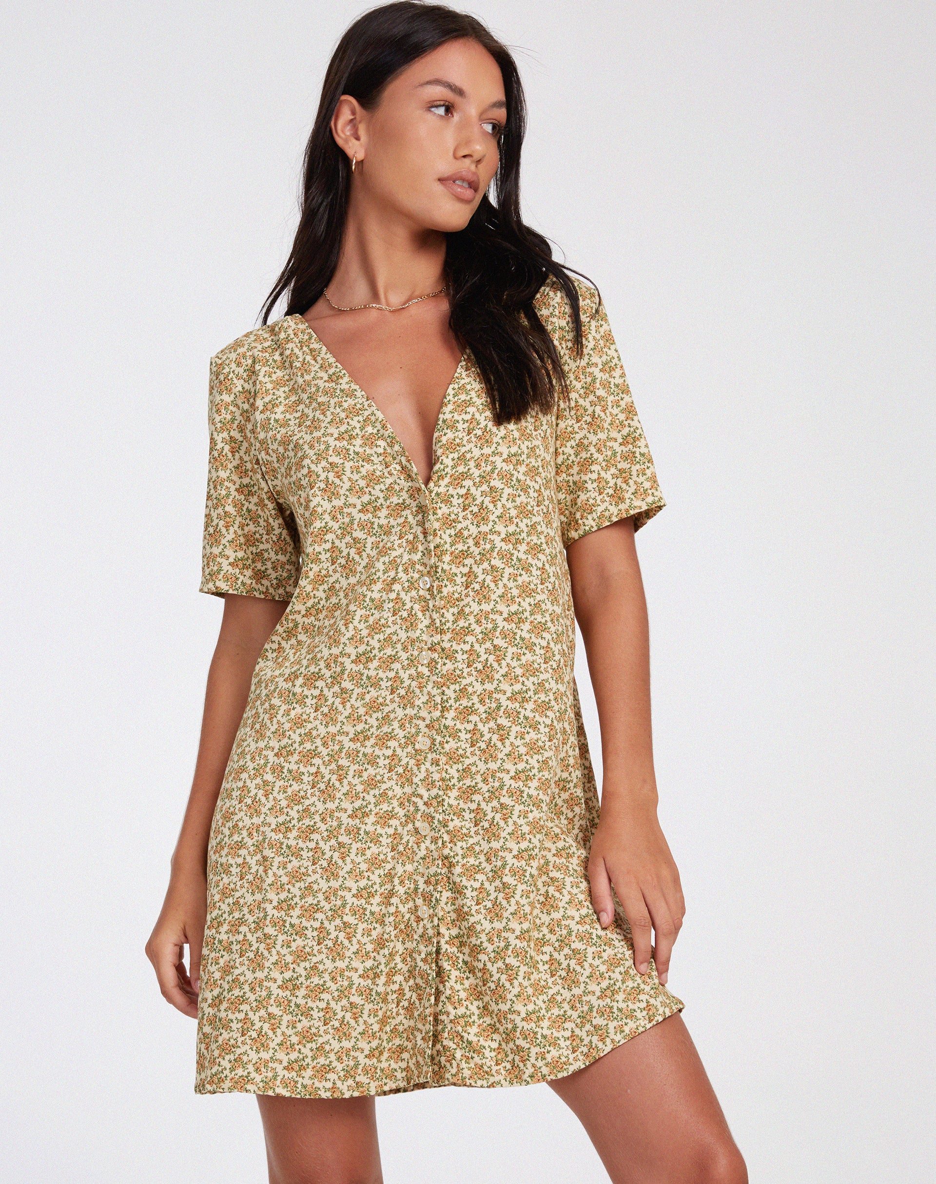 Crosena Mini Dress in Washed Ditsy - Image 2