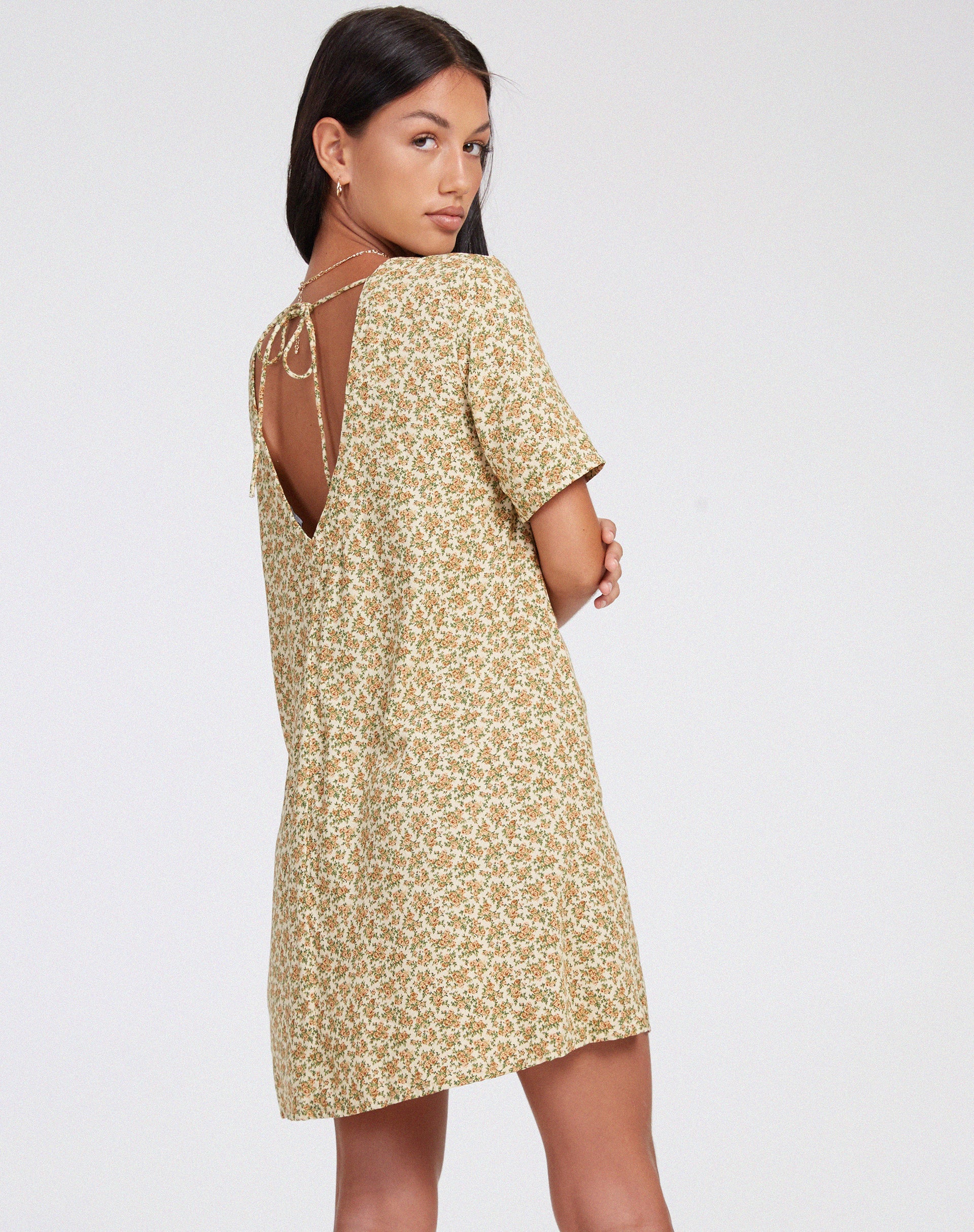 Crosena Mini Dress in Washed Ditsy - Image 3