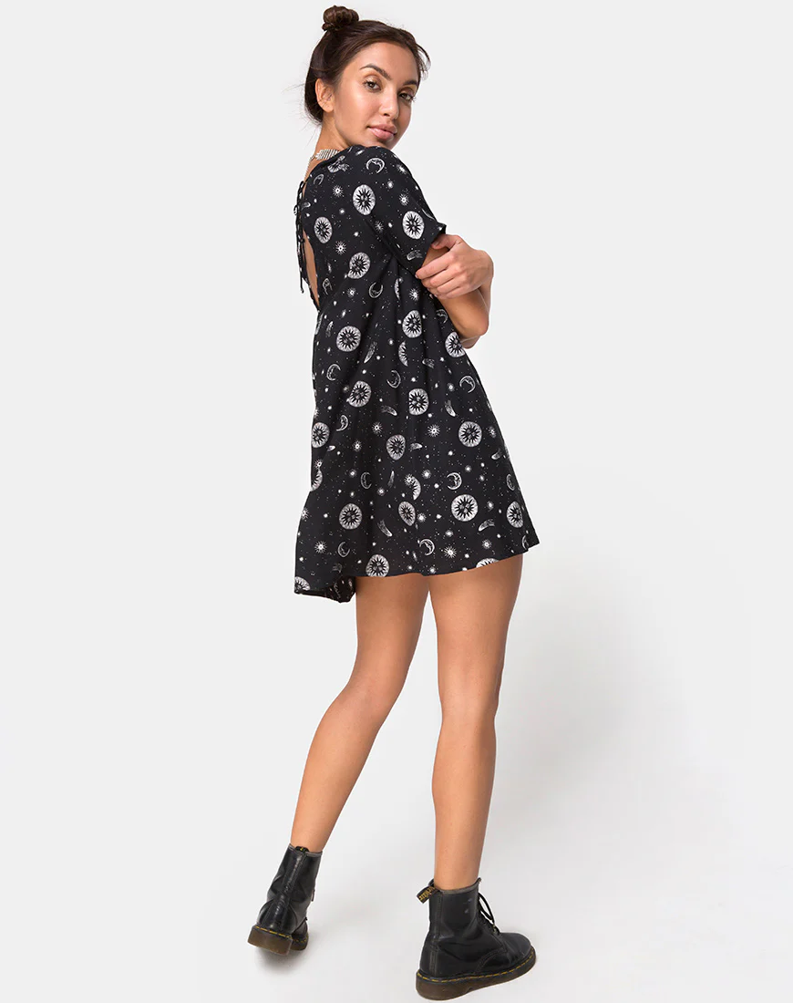 Crosena Swing Dress in Small Celestial Black  X Princess Polly - Image 5
